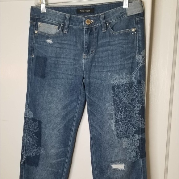 WHBM Patched Girlfriend Embellished Jeans - Picture 4 of 8